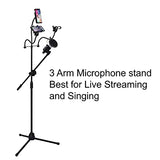 Powerpak 103D 3 Leg Boom Microphone Stand