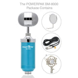 Powerpak BM-8000 Red Condenser Microphone (Requires phantom power or sound card)