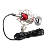 Powerpak BM 8000 Condenser Sound Studio Recording Broadcasting Microphone+Pop Filter+Shock Mount (RED)