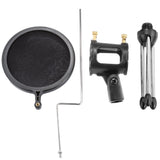 Powerpak F-9 Foldable Desktop Microphone Tripod Stand (Black)